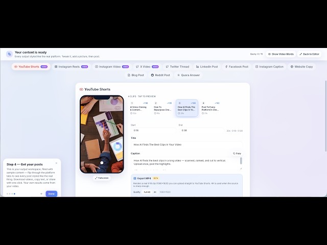 How to Convert Long Form YouTube Videos into YouTube Shorts and Instagram Reels with AI