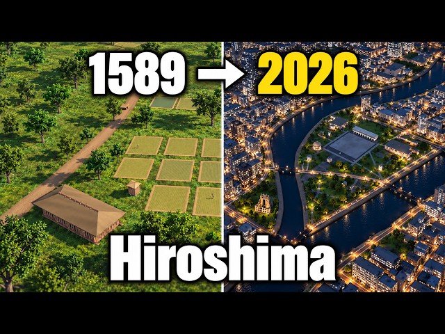 3D Timelapse – Hiroshima (1589–2026)
