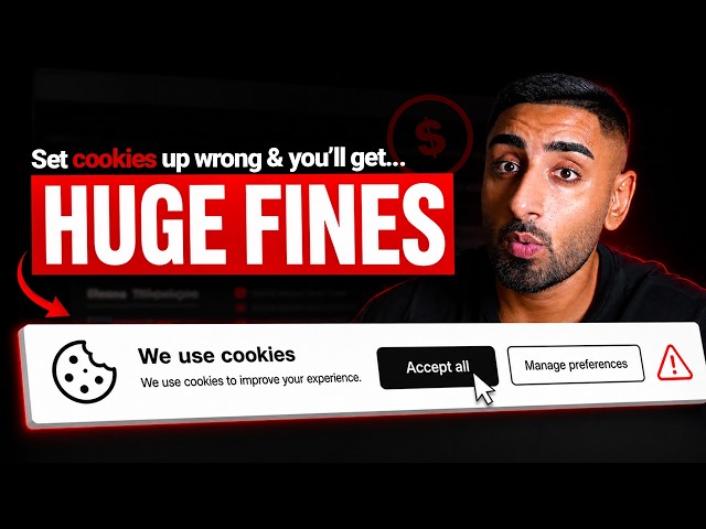 Setup a Cookie Banner the RIGHT WAY so you don't get huge FINES! (Cookiebot CMP tutorial feat. GTM)