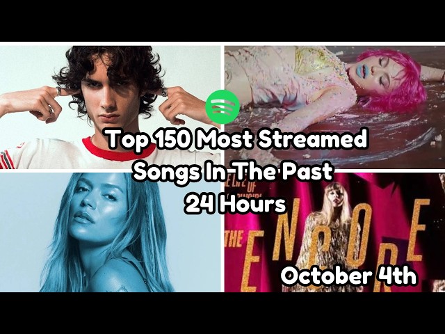Top 150 Most Streamed Songs On The Past 24 Hours - October 4th
