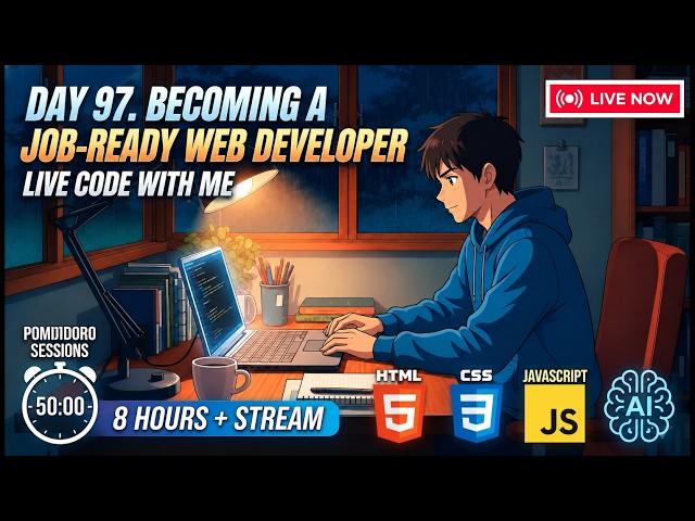 [17-9-26] Day-97: Deadline April 7 | Becoming a Job-Ready Web Developer🇧🇩 8 Hours Live Code