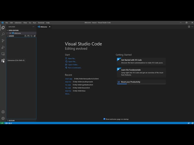 HTML & CSS. Lesson 1. Setting up Visual Studio Code. Course and tutorials for beginners from scra...