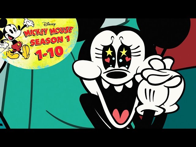 Mickey Mouse Cartoon: Season 1 Episodes 1-10 | Full Shorts Compilation |  @disneychannelanimation