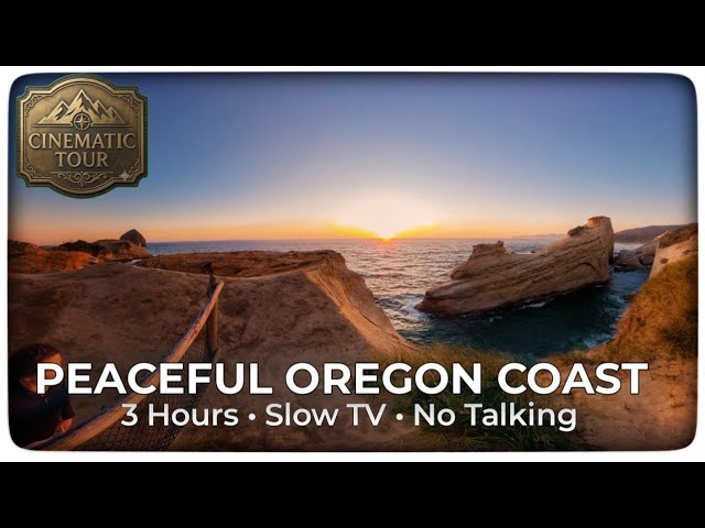 Pacific Northwest Ocean Sounds ASMR | Bandon Beach, Secret Tunnels & Coast Sunsets | No Talking