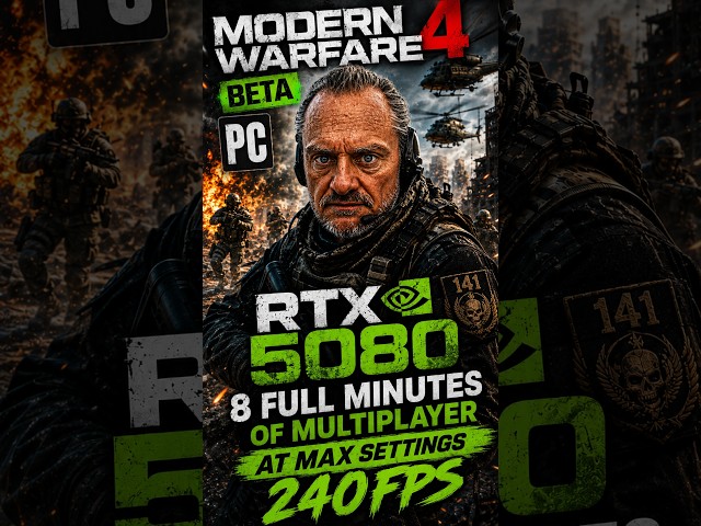Modern Warfare 4 BETA PC RTX 5080  8 Full Minutes of Multiplayer at Max Settings 240fps HOLY COW :)