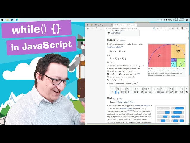 JavaScript tutorial 19/24: while loops | Bubble sort | Coding course for beginners