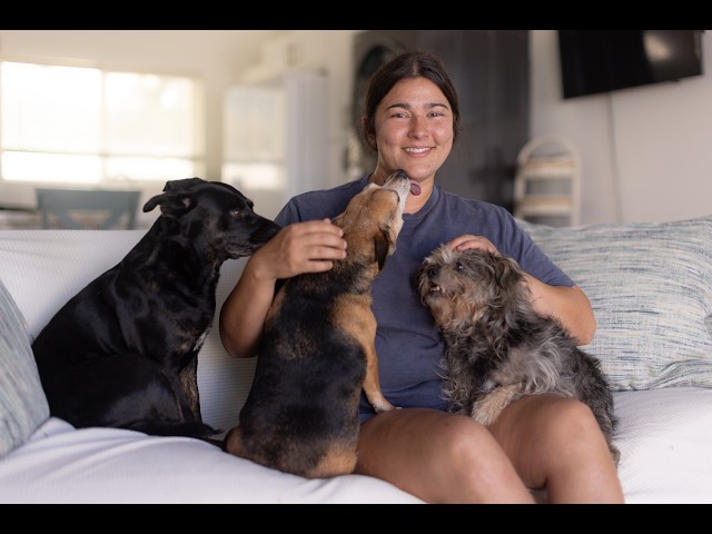 Maile finds a pet-friendly refuge after floods