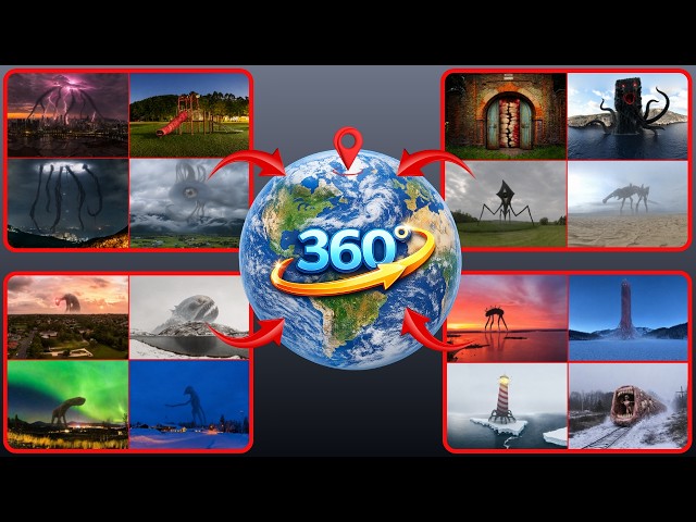 360° Video - Compilation of Trevor Henderson Creatures Found on Google Earth!