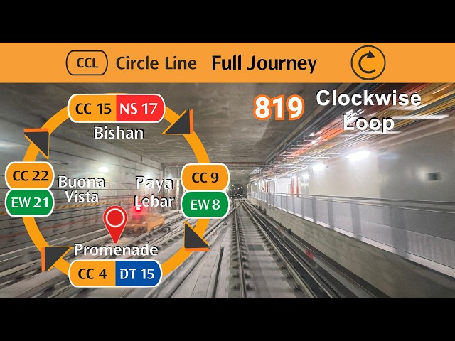 [SMRT CCL | HDR] Full Journey - Clockwise Loop | Promenade → Bishan → Promenade [819] (SUB CC)