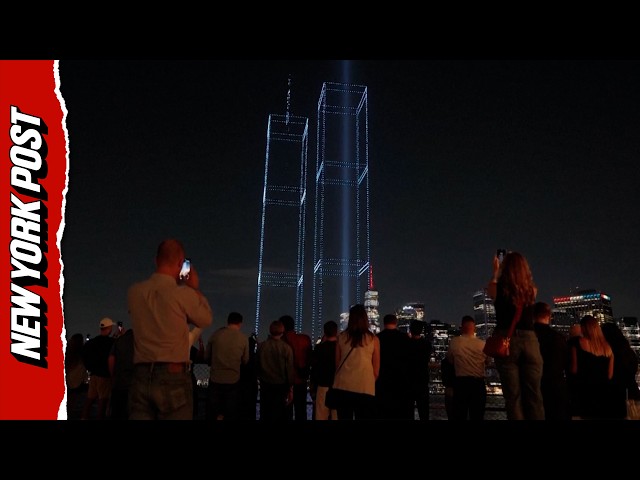 Drones Re-Create Twin Towers Over NYC Skyline Honoring 9/11 Victims