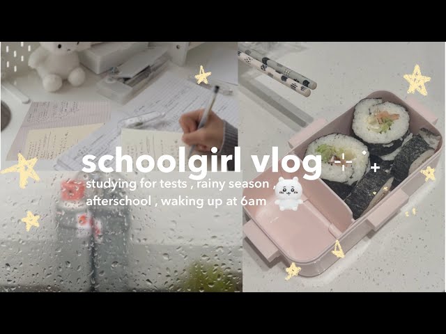 schoolgirl vlog ⋆˙⟡ || rainy season, afterschools , waking up at 6:00am, friends,studying for tests