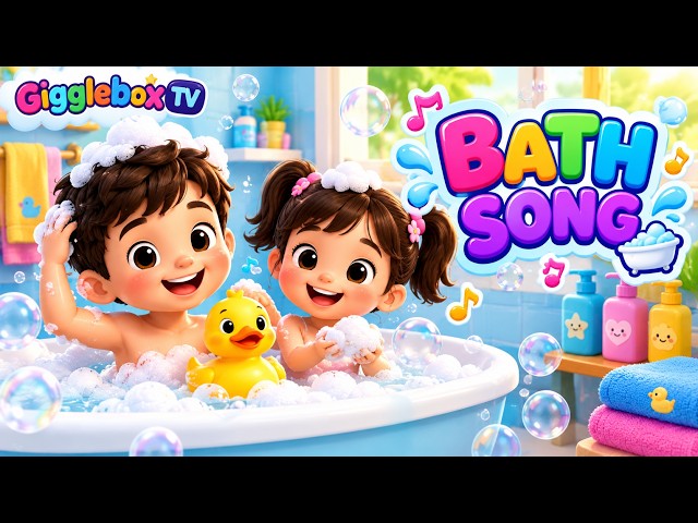 🛁 Bath Song for Kids 🫧 | Bath Time Bubbles | Fun Nursery Rhymes for Toddlers | Gigglebox TV