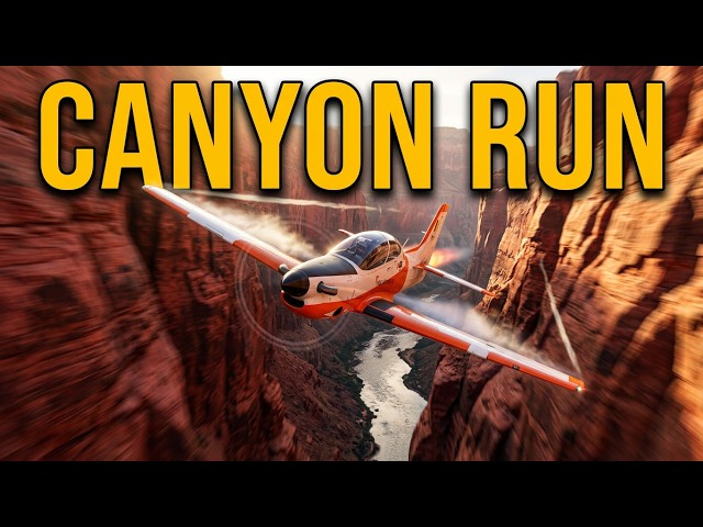 Extreme Low-Level Flying Through the Grand Canyon Arizona  in a T-27 MSFS2020