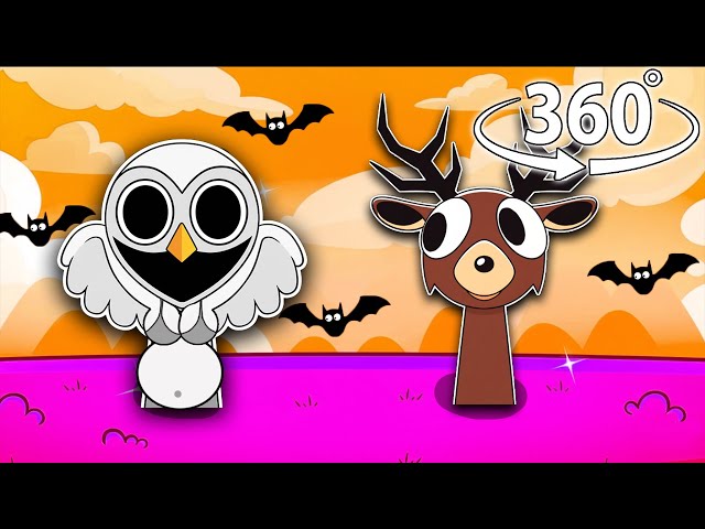 HALLOWEEN SPRUNKI OWL & DEER  React 360 | 99 Nights in the Forest