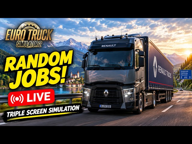 ETS2 LIVE 🔴 Random Jobs, Random Routes & Endless Trucking | Triple Screen Setup