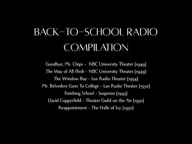 Back-to-school Old Time Radio Compilation | With Fireplace Background Sound | Black Screen