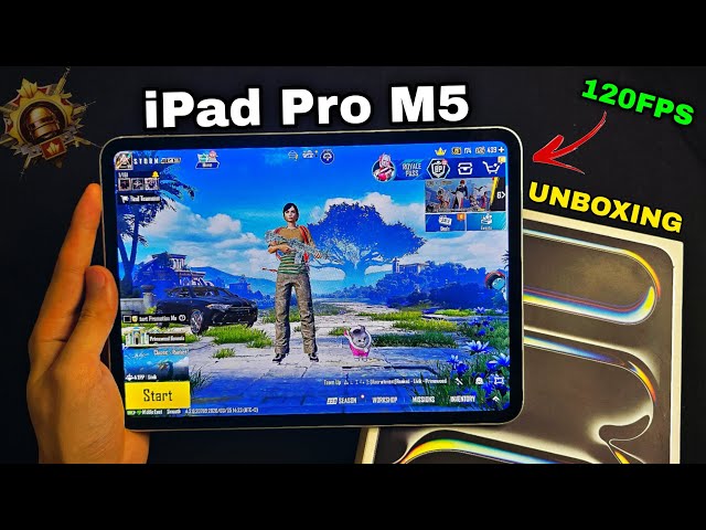 iPad Pro M5 🔥 UNBOXING AND PUBG TEST 😍|| SMOOTH + 120FPS 🤯|| PUBGMOBILE!