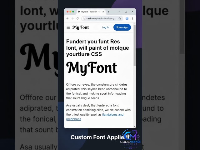 CSS Custom Fonts Explained in 30 Seconds 🚀 | @font-face CSS Tutorial
