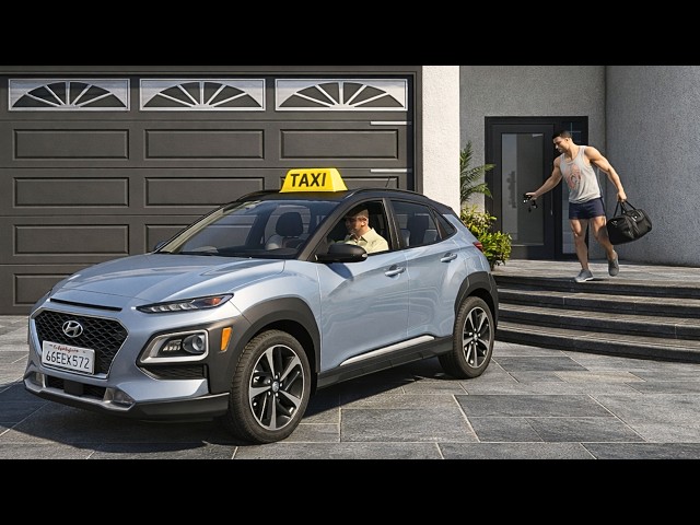 GTA 5 - Calm and Realistic Taxi Driving Job in Hyundai Kona | 4K Gameplay