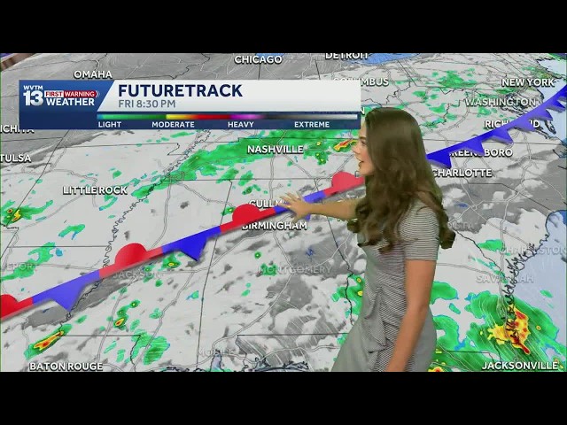 Chance of storms this weekend for Alabama's weather forecast