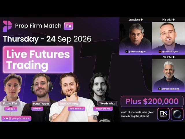Live Futures Trading | London & New York Session | Prop Firm Match TV | 24/09/2026