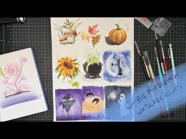 Cozy Autumn watercolours