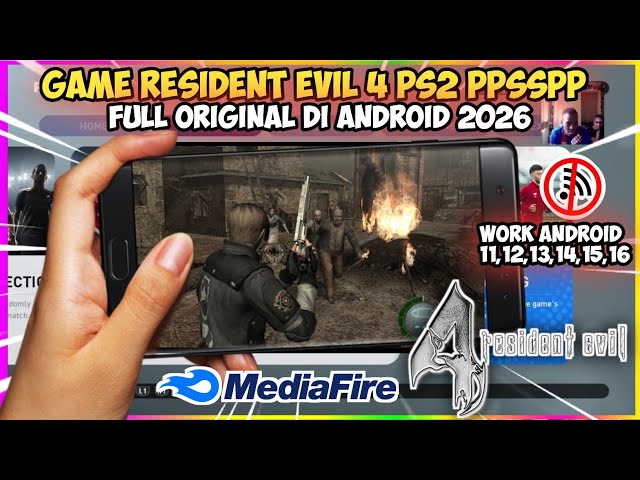 Game Resident Evil 4 PS2 PPSSPP Di Android Terbaru Ukuran Kecil + Save Data & Config 