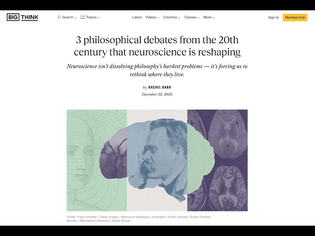 3 philosophical debates from the 20th century that neuroscience is reshaping  by  Rachel Barr