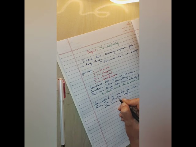 Welcome to Pages to Fluency. This is my hand written English - learning journey.