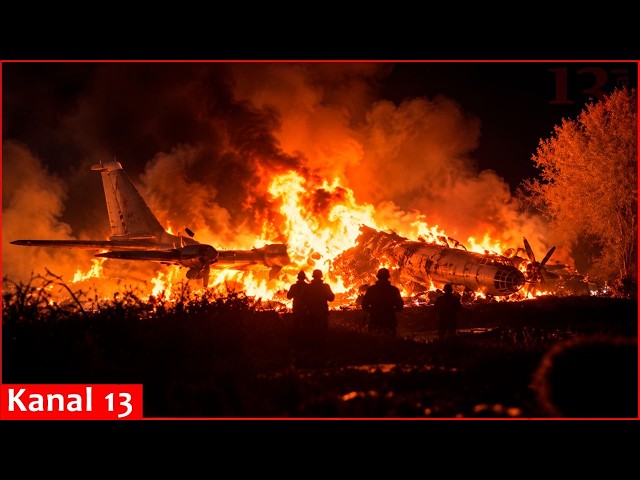 Russian Tu-95 strategic bomber goes down in fiery crash - crew members killed