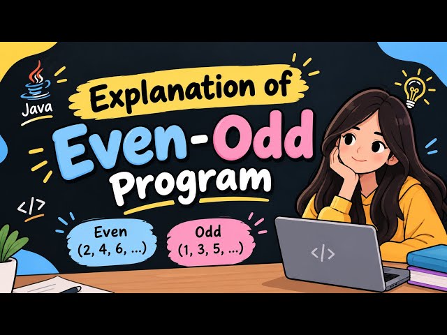 Even-Odd Program in Java | Easy Explanation #Java #Coding #javaforbeginners #icseboard #javatutorial