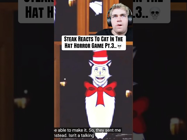 Steak Reacts To Cat In The Hat Horror Game Pt.3💀🫪 #roblox #catinthehat #reactions