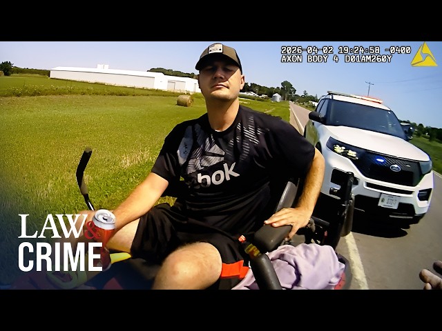Drunk Man on Lawnmower LOSES IT on Cops!