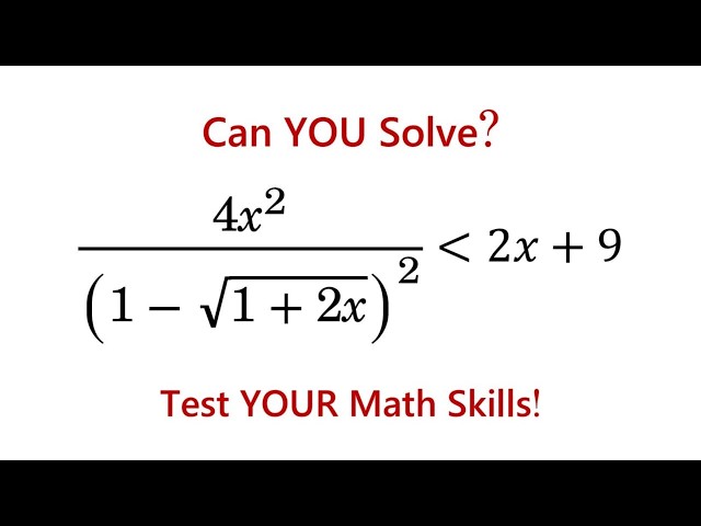 Only a genius can solve this Algebra inequality | Math Olympiad Mathematics
