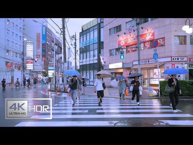 【4K HDR】雨中东京惬意宁静的无人街道｜360度空间环境雨声