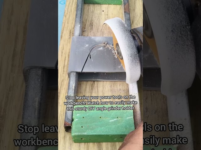 Create a custom angle grinder holder from PVC