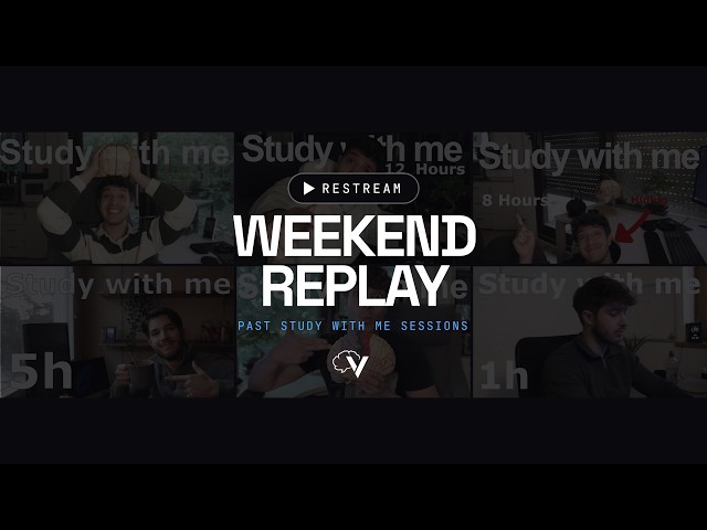 STUDY WITH ME (48h+) - Weekend Replay | Pomodoro 50/10 🫡🧠📚
