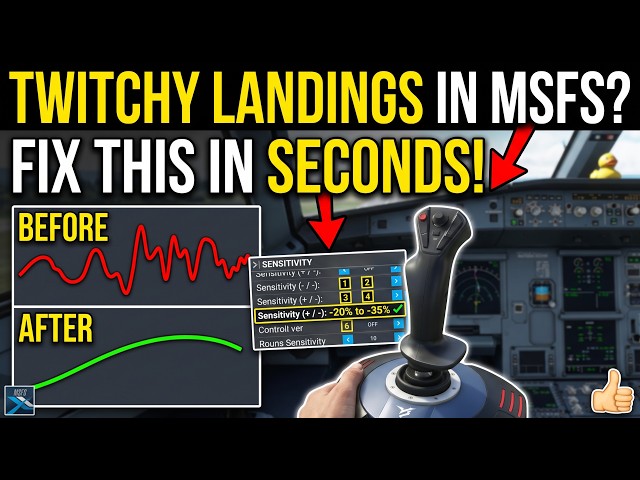 Why your MSFS landings feel twitchy (Fix joystick settings)