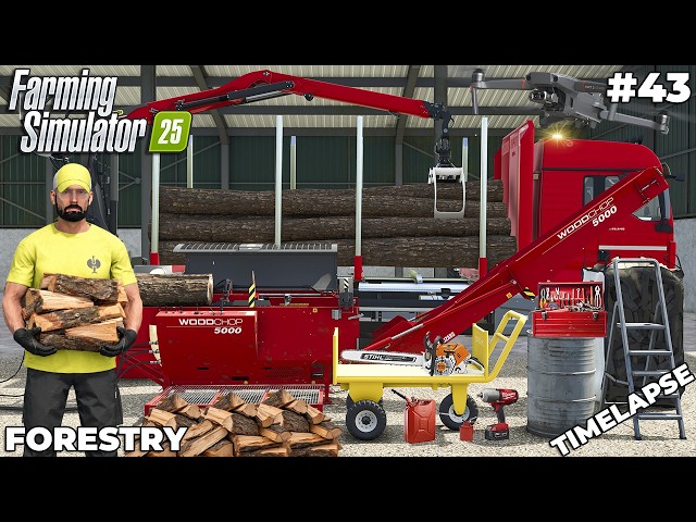 WE SPENT THOUSANDS ON A NEW SHED & FIREWOOD PRODUCTION! 🌲🪓 | FORESTRY | Farming Simulator 25 | EP 43