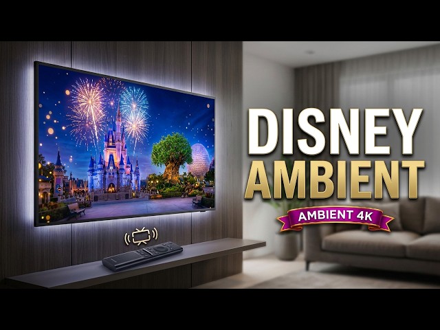 Walt Disney World Ambient All 4 Parks Frame TVs Relaxing Park Scenery Animated