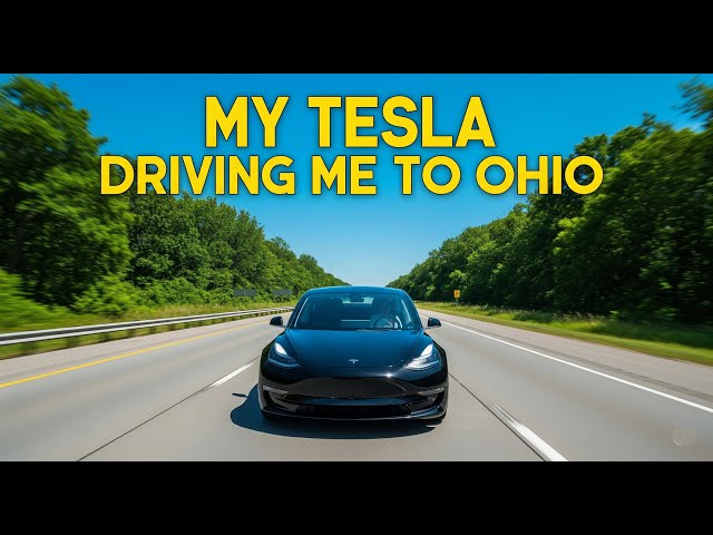 My Tesla Driving Me To Ohio - Full Self Driving Road Trip