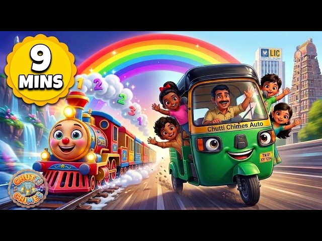 Chennai Auto Song + Chikku Bukku Train Ride! | Learn Colors & Numbers | Auto Mama | Chutti Chimes