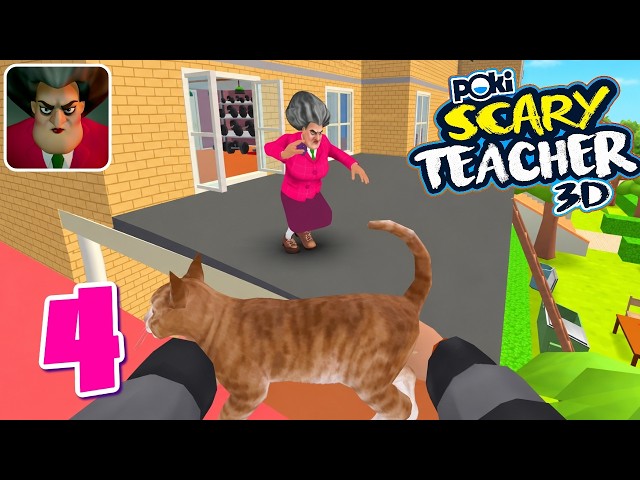 Scary Teacher 3D (Poki) 2.4  Gameplay Walkthroughs Part 4 Funny Videos Chapter 2