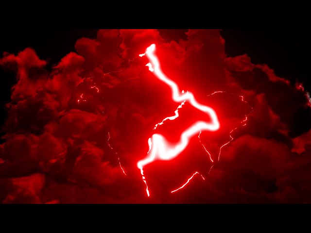 Red Thunderstorm Flashing Lightning 10+ Hours Wallpaper Screensaver Background Video 4K OLED
