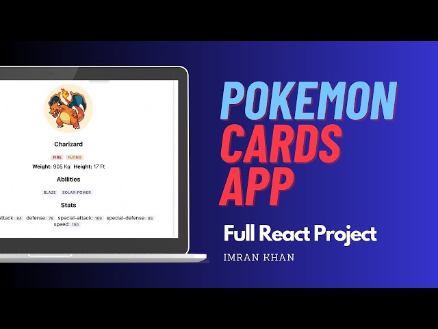 Build Pokemon Cards App with React JS | Full project Tutorial | Beginners | Learn Coding