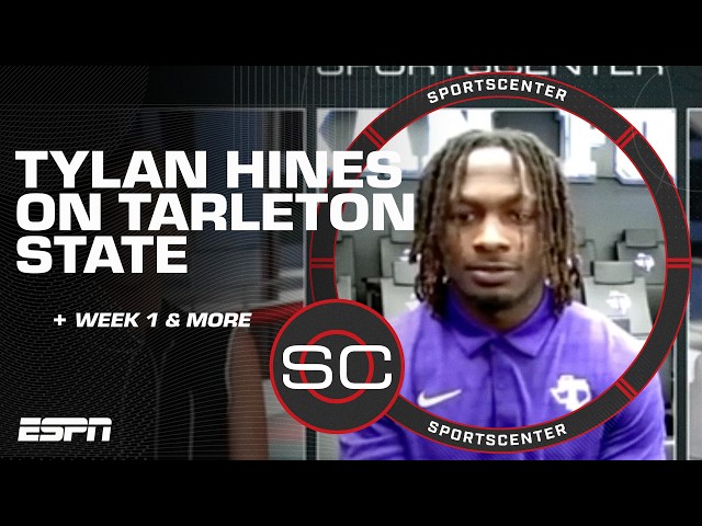 Tarleton State running back Tylan Hines joins to discuss his LEGENDARY Week 1 🔥 | SportsCenter