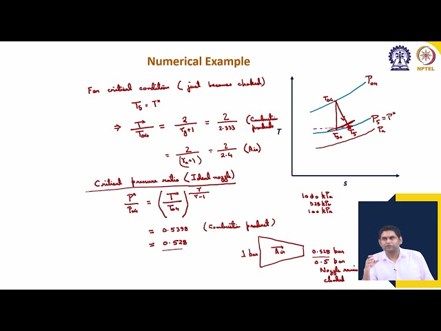 Lec34: Jet Engine Nozzle - Numerical Problem Solving #swayamprabha