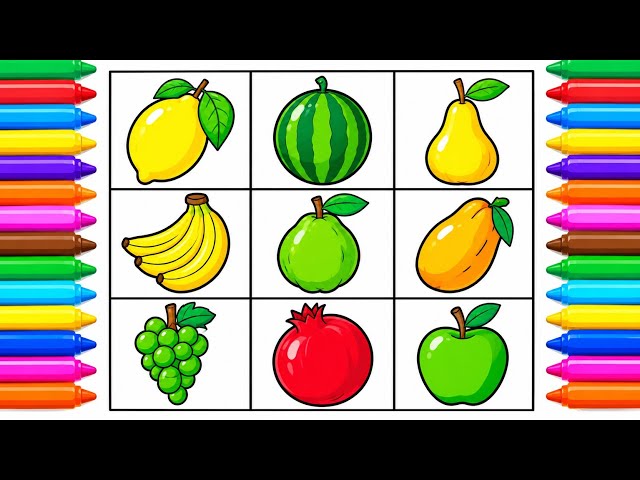 Learn Fruits & Colors for Kids 🍎🍌 | Fruits and Colors Learning for Toddlers | Preschool
