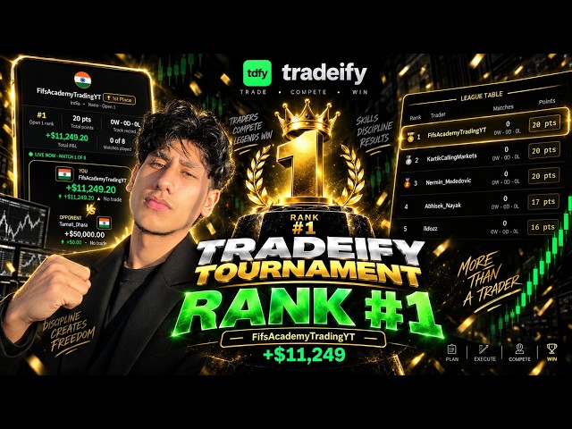 I Hit RANK #1 in the Tradeify Tournament! 🏆 +$11,249 Profit