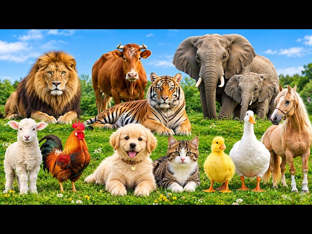 Real Animal Sounds | Fun Learning for Kids🐄🐈🐕